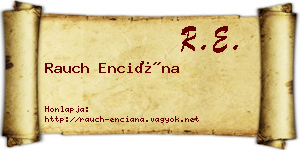 Rauch Enciána névjegykártya